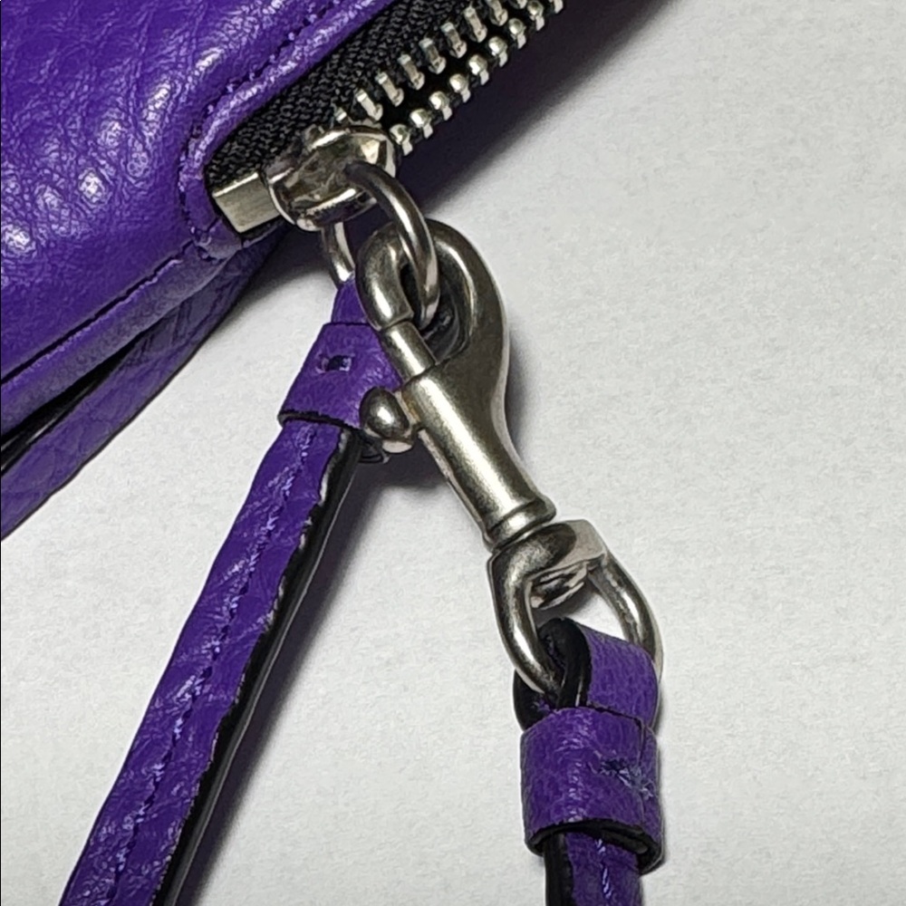 NEW COACH BLEECKER L ZIP WALLET IN PURPLE IRIS - Picture 14 of 15
